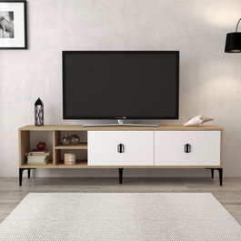 Hanah Home Era 3804 Soporte para TV Roble Zafiro y Blanco